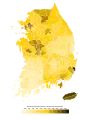 Sim Sang-jung (Justice Party)'s vote share by municipalities