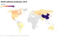 Cadmium production in 2010.