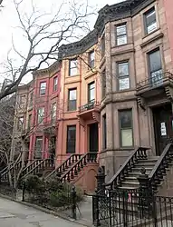 203 - 209 Prospect Place row houses in Prospect Heights