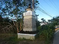 Boundary marker near Silang–Santa Rosa boundary
