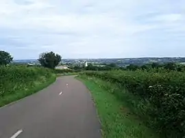 Landscape and road in Viévy