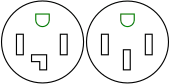 NEMA 14-30 and 14-50 receptacles