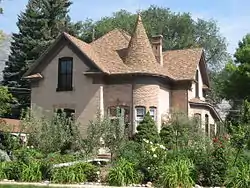 This is the Dallin House at 253 S. 300 E. associated with sculptor Cyrus E. Dallin in Springville. Built about 1905, the sculptor apparently lived there at some point in later life.