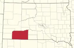 Location in South Dakota