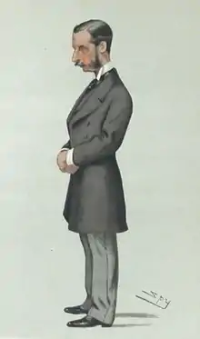 A man with dark hair, sideburns and a moustache, wearing clothes of late 19th-century appearance.