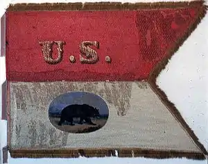 Image 29Flag of Company A (The California 100) during the U.S. Civil War. (from History of California)