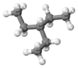 Ball and stick model of 3-ethylpentane