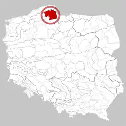 Location of Szwajcaria Kaszubska in Poland