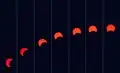 Eclipse progression from Tehran, Iran