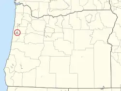 Location of the Siletz Reservation in Oregon