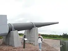 38 cm S.K.C/34 gun barrel. This particular gun barrel was never actually mounted.