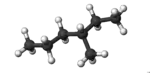 Ball-and-Stick model of 3-methylhexane