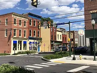 Midtown Harrisburg as seen from the corner of 3rd & Reily Streets