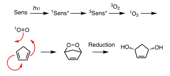 4+2 cycloaddition cyclopentadiene O2