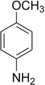 Skeletal formula of p-anisidine