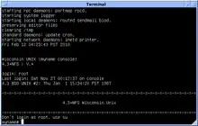 Black and white 4.3 BSD UWisc VAX Emulation Login screenshot