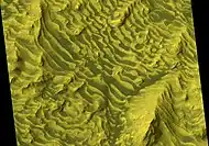 Color close up of layers, as seen by HiRISE