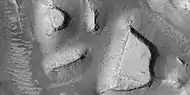 Mesas, as seen by HiRISE under HiWish program Note: this is an enlargement of a previous image.