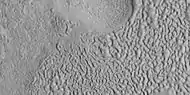 Brain terrain being formed, as seen by HiRISE under HiWish program Note: this is an enlargement of a previous image using HiView.