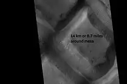 Mesa, as seen by HiRISE under HiWish program This may make for a good race around a mesa someday in the far future.