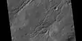 Close view of channels on rim of Hipparchus, as seen by HiRISE under HiWish program