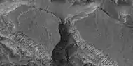 Close view of layers in mound in Galle Crater, as seen by HiRISE under HiWish program Location is Argyre quadrangle.