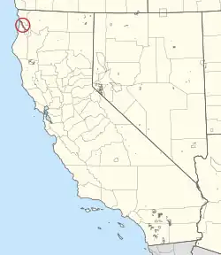 Location of Yurok Indian Reservation