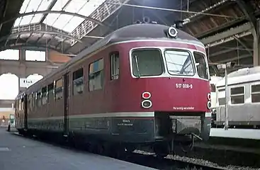 Railcar no. 517 008 of the German national railway, DB