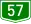 Hungarian route 57 shield