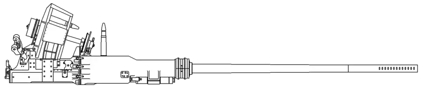 Blueprint of the Bofors 57 mm m/47 aircraft gun.