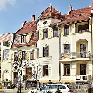 House frontage today, seen from the park