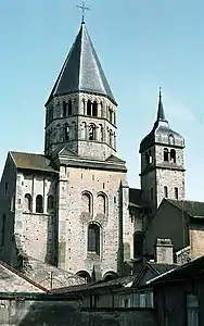 The surviving tower of Cluny Abbey