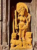Durga on two lions, mid 7th-century