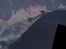 False colour NASA landsat image of Ninety Mile Beach and the Gippsland Lakes