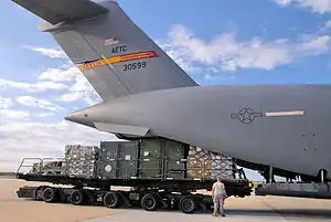 A Boeing C-17 Globemaster III of the 97th Air Mobility Wing based at Altus AFB.