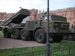 BM-27 Uragan multiple rocket launcher