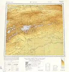 Map including Bedel Pass (labeled as Pereval Bedel')