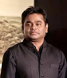 A. R. Rahman at a press conference for the film Highway