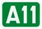 A11 motorway shield}}