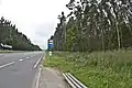 Bus stop on road A5 near Piņķi village.