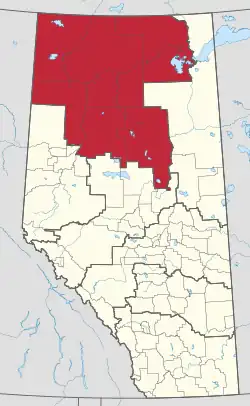 Location in Alberta