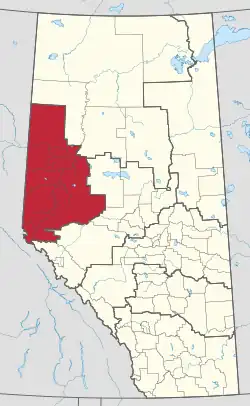 Location in Alberta