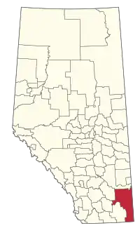 Location within Alberta