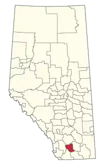 Location within Alberta