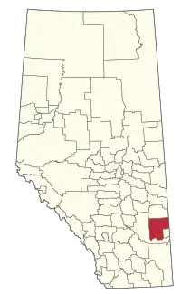 Location within Alberta