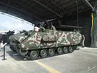 Malaysian Army ACV-300 Adnan mortar carrier version. This DefTech stretched version has six wheels instead of the typical five.