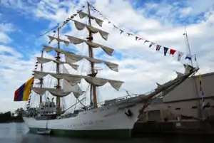 Image 4Tall ship ARC Gloria, insignia of Colombia. She is a training ship and official flagship of the Colombian Navy.