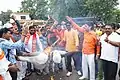 Arun Pathak at a protest