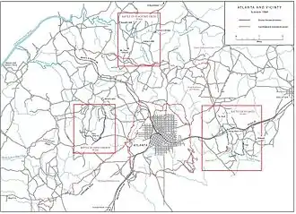 Atlanta Campaign: Atlanta and Vicinity (Summer 1864).