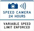 (G6-327-2) Speed Camera (24 Hours) (Variable Speed Limit Enforced) (Used in New South Wales)